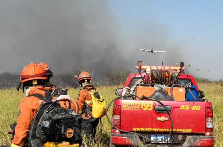 Trabalho intenso e coordenado dos Bombeiros e parceiros reduz focos de incêndios no Pantanal