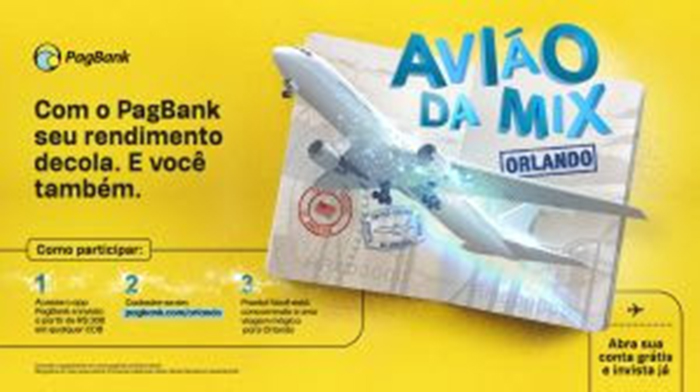PagBank sorteará viagens para Orlando com tudo pago em parceria com a Rádio Mix