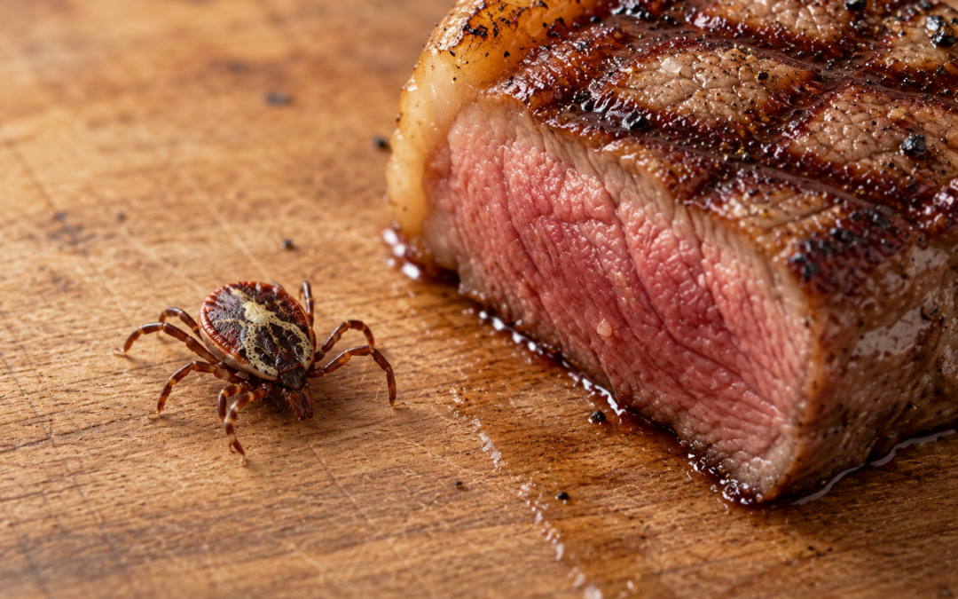 Picada de carrapato pode fazer corpo rejeitar carne horas depois; entenda a síndrome